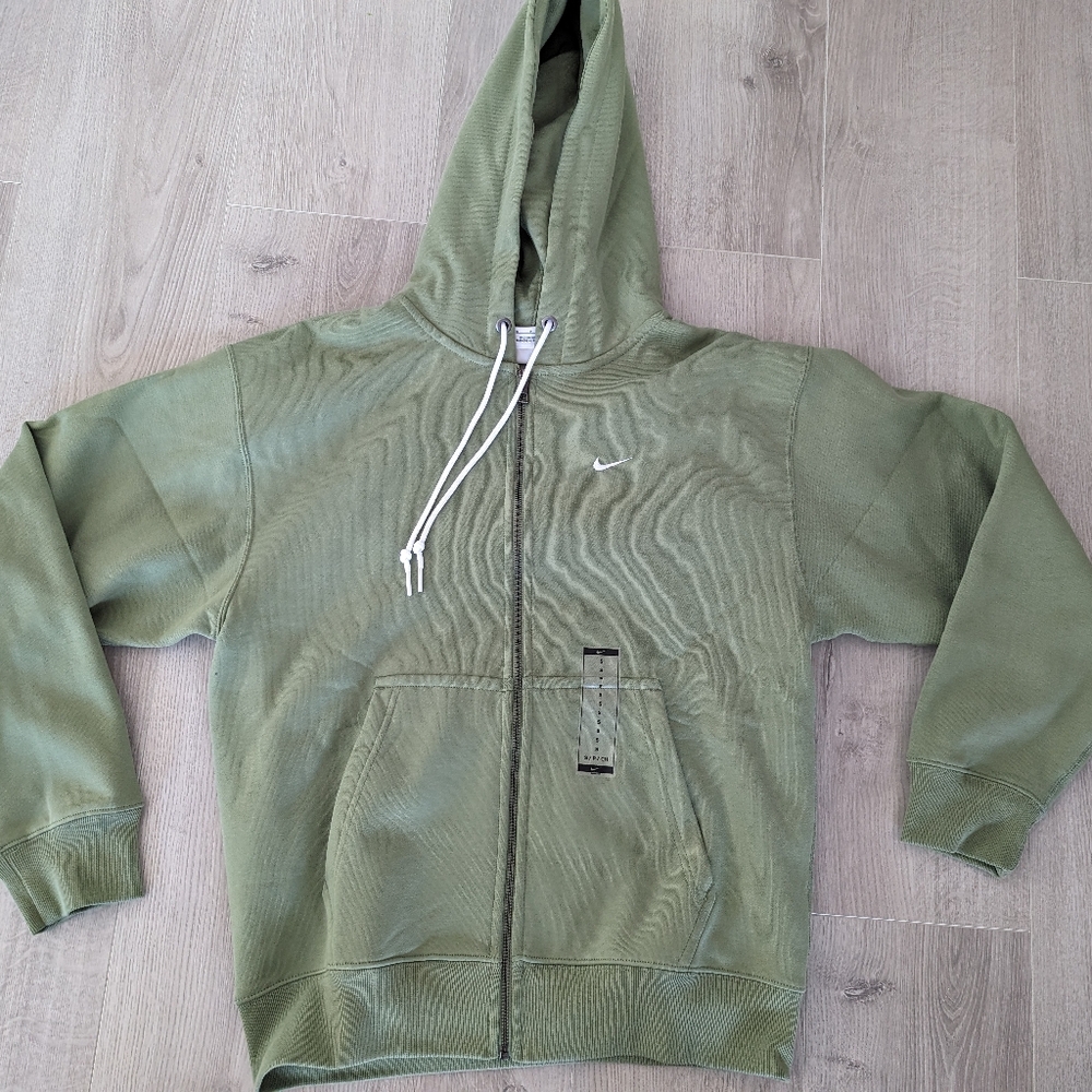 Nike Lab Solo Swoosh Nsw Full zip Hoodie Oil Green